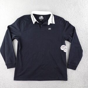 Lurking Class Rugby Shirt Men's XL Black Goth Long Sleeve Y2K Polo Thorns